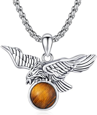 النسر قلادة للرجال الفضة الاسترليني العلم الأمريكي الصليب قلادة النسر قلادة للرجال النسر الأمريكي الصليب القلائد الوطنية يوم الاستقلال النسر مجوهرات للرجال النساء in Kuwait