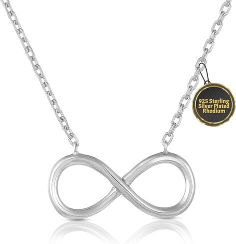 قلادة إنفينيتي للنساء مطلية بالذهب عيار 18 قيراط أو روديوم مطلي بالفضة عيار 925، قلادة عصرية على شكل قلب ثمانية على شكل قلب إنفينيتي لفتاة مراهقة أحب مجوهرات الصداقة، قلادات ذات طبقات أنا الصيف الذي تحولت فيه إلى قلادة إنفينيتي جميلة in Kuwait