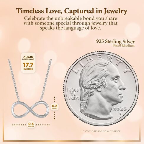 قلادة إنفينيتي للنساء مطلية بالذهب عيار 18 قيراط أو روديوم مطلي بالفضة عيار 925، قلادة عصرية على شكل قلب ثمانية على شكل قلب إنفينيتي لفتاة مراهقة أحب مجوهرات الصداقة، قلادات ذات طبقات أنا الصيف الذي تحولت فيه إلى قلادة إنفينيتي جميلة in Kuwait