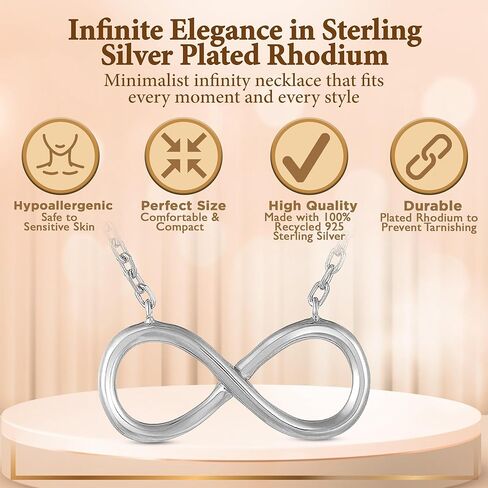 قلادة إنفينيتي للنساء مطلية بالذهب عيار 18 قيراط أو روديوم مطلي بالفضة عيار 925، قلادة عصرية على شكل قلب ثمانية على شكل قلب إنفينيتي لفتاة مراهقة أحب مجوهرات الصداقة، قلادات ذات طبقات أنا الصيف الذي تحولت فيه إلى قلادة إنفينيتي جميلة in Kuwait