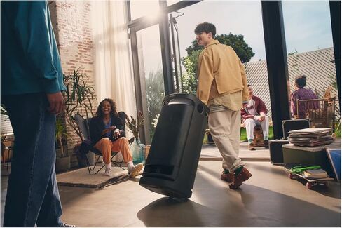 مكبر صوت سوني SRS-XV800 X-Series اللاسلكي المحمول بتقنية البلوتوث كاريوكي للحفلات IPX4 مقاوم لرذاذ الماء مع بطارية تدوم 25 ساعة، مقبض وعجلات مدمجة، صوت متعدد الاتجاهات، وأضواء محيطة - جديد، أسود in Kuwait