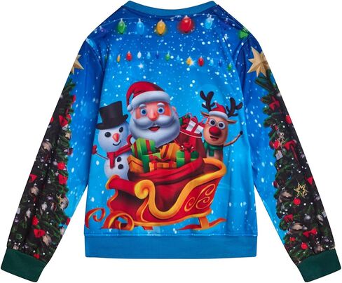 THREADCRAFT Boys Ugly Christmas Sweater - Warm Crewneck Pullover Christmas Sweaters for Boys in Kuwait