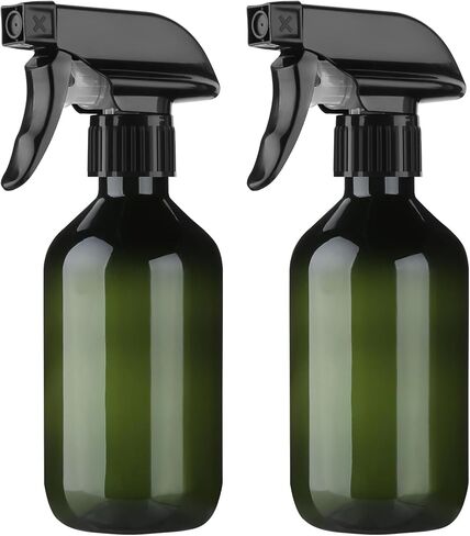 2-Pack Leakproof Spray Bottles (300ml/10oz) - Adjustable Nozzle for Fine Mist & Jet Stream | Premium Refillable Plastic Bottles for Hair Styling, Plant Misting, Cleaning Solutions (Clear) in Saudi Arabia