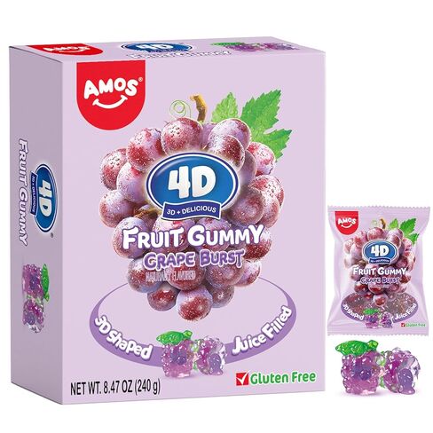 Amos Peelerz Gummy Peach Peeling Candy, Peelable Fruit Snacks, Resealable 2.19oz Bag (Pack of 3) in Kuwait