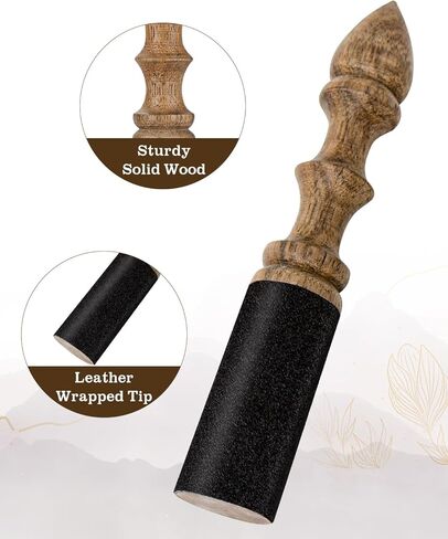 قطعتان من وعاء الغناء مطرقة 100% منحوتة يدويًا في نيبال التبتية الغناء وعاء خشبي مطرقة مهاجم وعاء الصوت ملحقات التأمل للتأمل واليوجا والاسترخاء وهدايا الشفاء in Kuwait