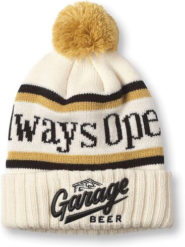 AMERICAN NEEDLE Miller Lite Beer Pillow Line Knit Beanie Cap, Navy/Ivory/Gold (23012A-MLITE-NIG) in Saudi Arabia