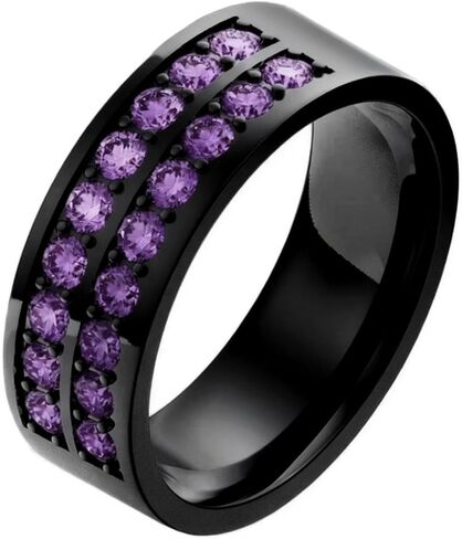 Yellow Gold Plated AAA CZ Titanium Steel Mens Ring Men Wedding Band Man Ring in Saudi Arabia