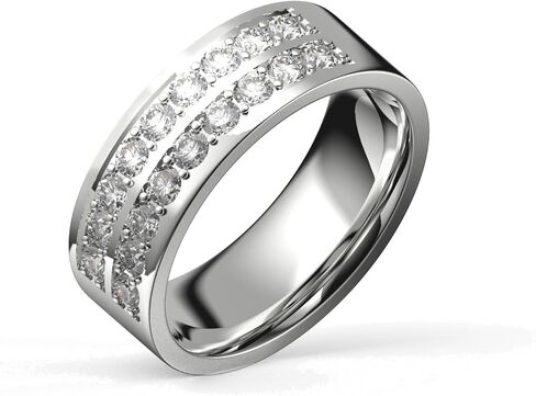 Yellow Gold Plated AAA CZ Titanium Steel Mens Ring Men Wedding Band Man Ring in Saudi Arabia