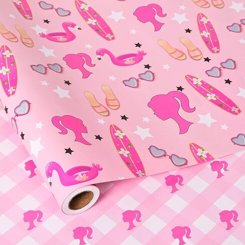 Vnaaem Western Cowgirl Wrapping Paper 6 Pcs Pink Disco Cactus Cow Boots and Hat Patterns for Girls Music Fans Women Birthday Baby Shower Party DIY Crafts Gift Packing 19.6 X 27.8 Inch in Kuwait