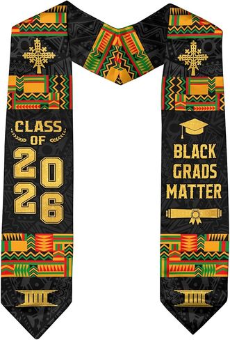 التخرج الأفريقي وشاح التخرج ، فئة سرق الأسود لعام 2025 ، وشاح الأمريكيين من أصل أفريقي in Kuwait