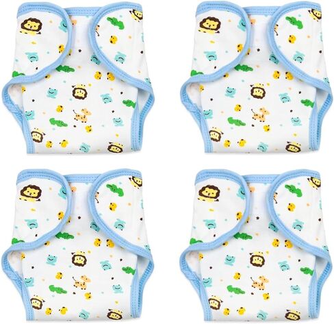 Reborn Doll Accessories 4 Pieces Pink Heart Print Diapers for 17-22 inch Reborn Baby Doll Cloth Diapers Reusable Underwear in Kuwait