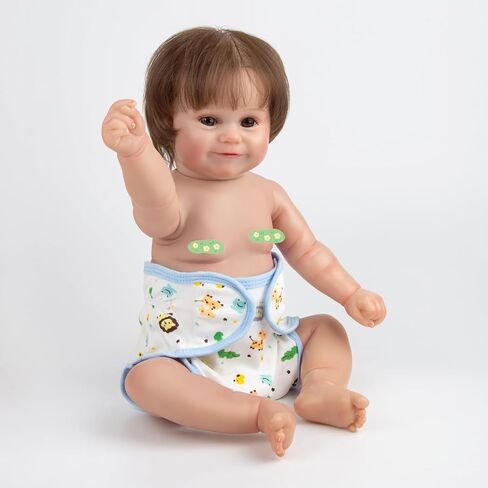 Reborn Doll Accessories 4 Pieces Pink Heart Print Diapers for 17-22 inch Reborn Baby Doll Cloth Diapers Reusable Underwear in Kuwait