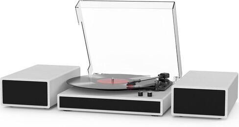 Record Player Belt-Drive Turntable with Bluetooth Output Connectivity Support 2 Speeds (33&45RPM) RCA Output Line Vinyl Record Player with Magnetic Cartridge Built-in Phono Pre-amp in Kuwait