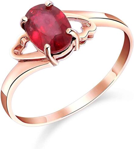 Galaxy Gold GG 14k Solid Gold Ring 1.15 ct Oval-Shaped Ruby in Saudi Arabia