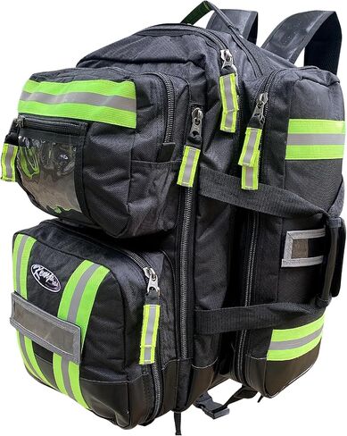 حقيبة ظهر Kemp USA Ultimate EMS - حقيبة EMT | حقيبة ظهر للطوارئ مع حزام لأسطوانة الأكسجين D | حقيبة ظهر طبية لأدوات البحث والإنقاذ | حقيبة طبية كبيرة لمجموعة أدوات الطوارئ الطبية | 8 رطل. in Kuwait