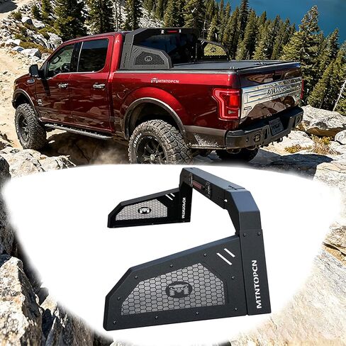 Military Design Pickup Roll Bar Compatible with Ford F150 Raptor Jeep Gladiator Chevy RAM Toyota Trucks | Heavy-Duty Overland & Offroad 4x4 | Adjustable Width (Steel 909212D) in Kuwait