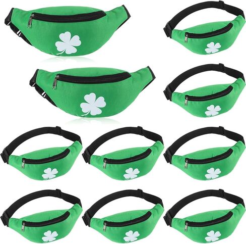 Abbylike 10 PCS 4th Of July Fanny Pack American Flam Fanny Pack Pack Adlemable Pantable Weist Pouch with Zipper for Comple Independence Assume Assume Accessories Gift in Kuwait