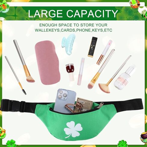 Abbylike 10 PCS 4th Of July Fanny Pack American Flam Fanny Pack Pack Adlemable Pantable Weist Pouch with Zipper for Comple Independence Assume Assume Accessories Gift in Kuwait