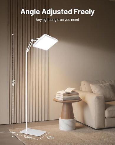 مصابيح العلاج الخفيفة Suxio - 12000 Lux Therapy Light ، مصباح سعيد مع علاج مربع عن بعد ، مع 3 مؤقت و 4 سطوع ، مصباح LED خالي من الأشعة فوق البنفسجية مثالية للمنزل ، المكتب in Kuwait