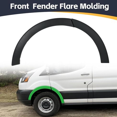 Front Wheel Opening Molding Panel Exterior Trim Fender Flare Set for Ford Transit-150 Transit-250 Transit-350 Transit-350HD 2020 2021 2022 2023, for Ford E-Transit 2022 2023 (Right Side) in Kuwait