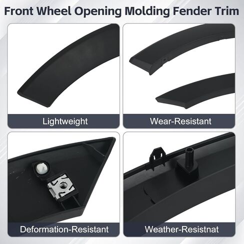 Front Wheel Opening Molding Panel Exterior Trim Fender Flare Set for Ford Transit-150 Transit-250 Transit-350 Transit-350HD 2020 2021 2022 2023, for Ford E-Transit 2022 2023 (Right Side) in Kuwait