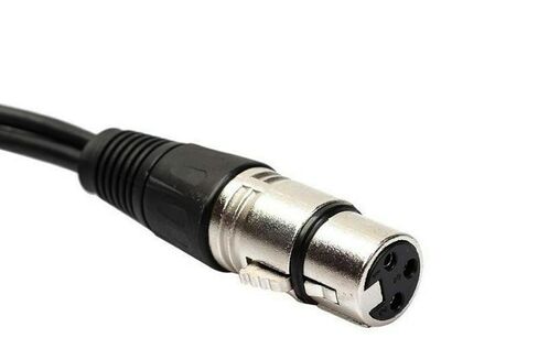 Studio Z XLR 6" Y Splitter Cable Gold Tips, 3 Pin Balanced XLR Female to Dual 1/4" Patch or Male to Dual 1/4" Y Cable Balanced Microphone Splitter Cord Audio Adaptor 6 Inch (6" Female to Dual 1/4") in Kuwait