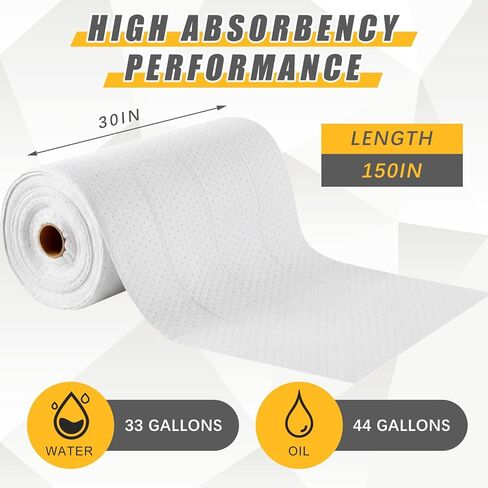 30 "W × 150 'لترات زيت الحصيرة امتصاص امتصاص ما يصل إلى 40.2 جالون لفة حصيرة ثقيلة لحماية الطابق السفلي للمرآب المنزلي in Saudi Arabia