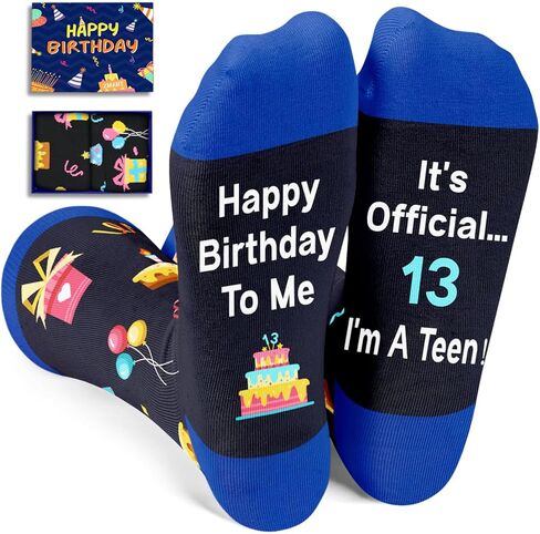 Zmart 12th Birthday Gifts for Girls - Socks for Tween Girls Age 12, Presents for 12 Year Old Kids With Beaded Bracelets in Saudi Arabia