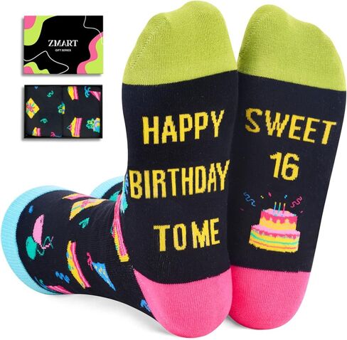Zmart 12th Birthday Gifts for Girls - Socks for Tween Girls Age 12, Presents for 12 Year Old Kids With Beaded Bracelets in Saudi Arabia