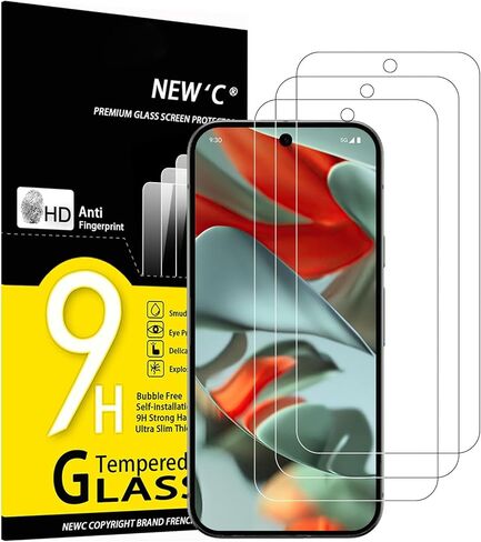 NEW'C 3 Pack Designed for Google Pixel 9 Pro XL Screen Protector Tempered Glass,Case Friendly Ultra Resistant in Kuwait