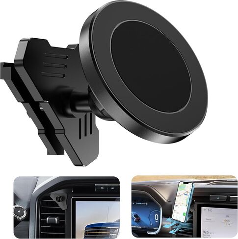 حامل هاتف بفتحة CNC، حامل هاتف مغناطيسي للسيارة بفتحة تهوية متوافق مع F150 2015-2020 & Super Duty F250 F350 F450 2017-2021 حامل عالمي لهواتف iPhone وAndroid in Kuwait