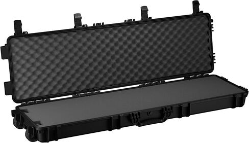 Condition 1 55" Long Gun Carrying Case Model 818 with Wheels, Rolling Hard Lockable Storage with Foam, IP67 Waterproof, TSA Friendly, Made in USA, 54.77"x16.50"x5.94" in Kuwait