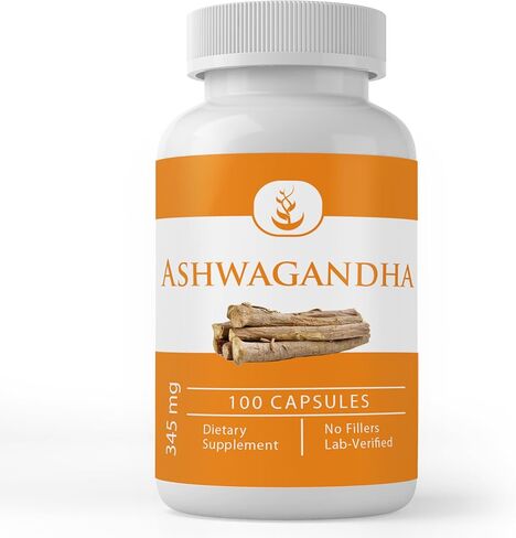 PURE ORIGINAL INGREDIENTS Ashwagandha (100 Capsules) Always Pure, No Additives Or Fillers, Lab Verified in Saudi Arabia