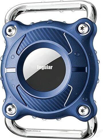 حامل طوق الكلب Airtag، حامل Airtag مقاوم للماء لطوق الكلب، حزام بإبزيم معدني قابل للإزالة - حامل Airtag لطوق الكلب الصلب خفيف الوزن من مادة TPU، متوافق مع Apple AirTag (أسود) in Kuwait