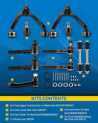 PHILTOP Rear Upper Control Arms Fit for 4Runner 2003-2022, FJ C-RU-I-S-ER 2007-2014, GX460 2010-2022, GX470 2003-2009 Suspension Kit in Saudi Arabia