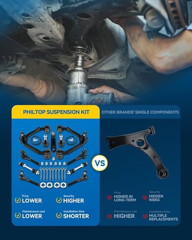 PHILTOP Rear Upper Control Arms Fit for 4Runner 2003-2022, FJ C-RU-I-S-ER 2007-2014, GX460 2010-2022, GX470 2003-2009 Suspension Kit in Saudi Arabia