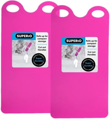Superio Snow Slider Mat, Flexible Snow Sled Flying Carpet, Roll up Sleds for Kids and Adults 54" Lightweight Plastic Snowboard Sled-2 Pack in Kuwait