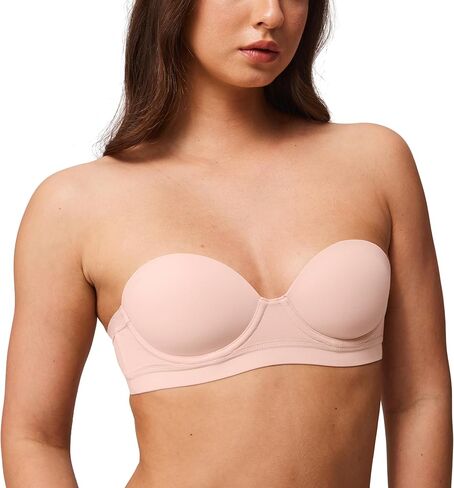 Strapless Bras for Women Small Breasted Balconette Demi Underwire Lightly Lined Seamless Bra 32AA-38A in Kuwait