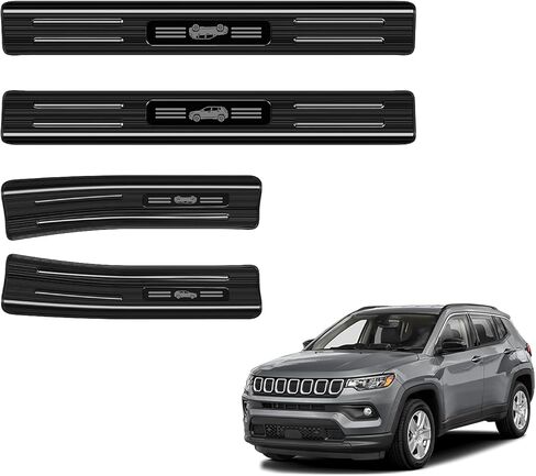 4pcs باب حافة باب الحرس حارس الباب عتبة حامي تشيفي 2023-2025 كولورادو و GMC 2023-2025 Canyon Accessories Black Brish Fethel Steelder Material Probert in Kuwait