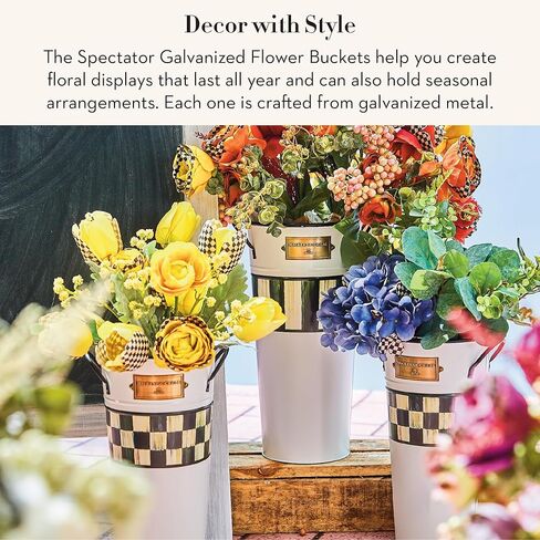 دلاء الزهور من ماكنزي-تشايلدز، مجموعة مزهرية زهور لطيفة، تارتاستيك، مجموعة من 3 قطع in Kuwait