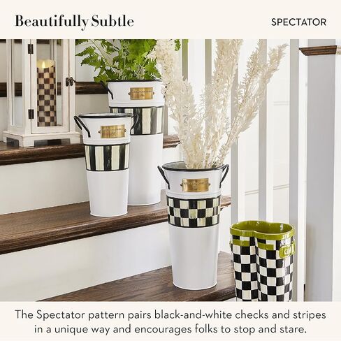 دلاء الزهور من ماكنزي-تشايلدز، مجموعة مزهرية زهور لطيفة، تارتاستيك، مجموعة من 3 قطع in Kuwait