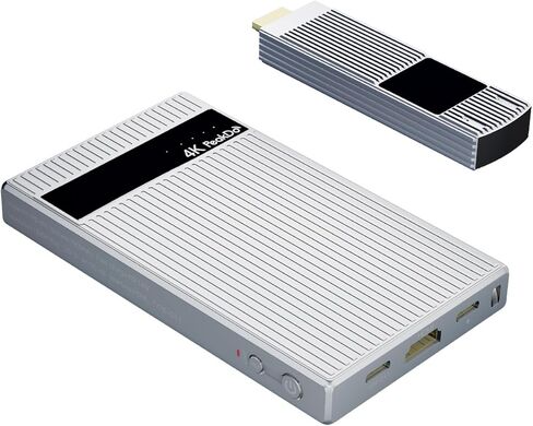 جهاز إرسال واستقبال HDMI لاسلكي من PeakDo 4K@30 هرتز، 0 HDMI لاسلكي مع بطارية، مجموعة HDMI لاسلكية 60 جيجا هرتز 100 قدم لبث الفيديو إلى الشاشة، والتلفزيون، ونظارات AR من PS5/4، وXbox، والتبديل، والكمبيوتر المحمول، والكمبيوتر الشخصي in Kuwait