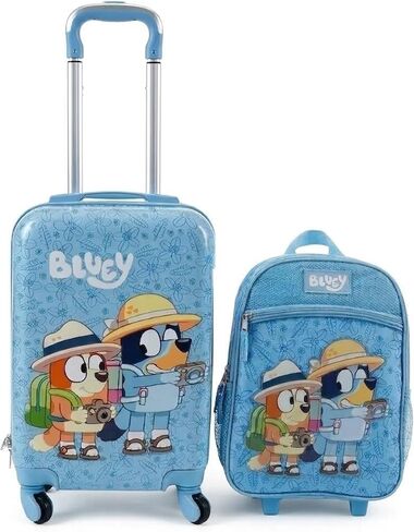 AI ACCESSORY INNOVATIONS Hello Kitty Girls Luggage and Backpack Set - 18" Luggage Suitcase With Wheels, 13.75" Backpack in Saudi Arabia
