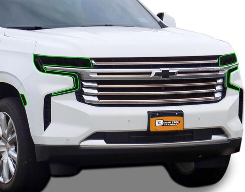 BOGAR TECH DESIGNS Full Headlight Taillight Tint Kit Compatible with Chevrolet Tahoe Suburban 2021-2024, Dark Smoke in Kuwait