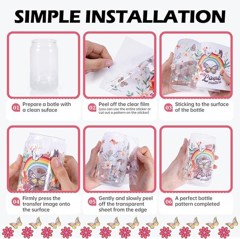 AFRITEE UV DTF Cup Wrap - 8 Sheets Guadalupe Virgin Mary UV DTF Cup Wraps for 16 oz Glass Mugs, Religious Virgin de Guadalupe Rub on Transfer Stickers for DIY Catholic Creative Decorative Gifts in Saudi Arabia