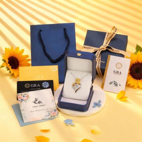 925 Sterling Silver Necklace Lab Grown Diamond 2CT Moissanite Heart Rose Necklace for Women Anniversary Birthday Wedding Christmas Valentines Day Gifts for Her Girlfriend Wife Mothers Day Gifts in Kuwait