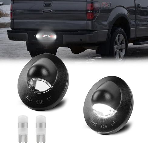 LED License Plate Light Housing - Tag Lamps Lens Assembly Compatible with F150 F250 F350 F450 F550 Ford Super Duty Bronco Excursion Expedition Explorer Ranger Pickup Truck, Pack of 2 in Saudi Arabia