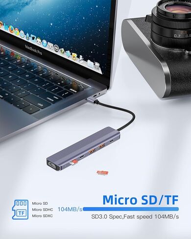 USB C Hub, 10Gbps USB C Splitter for Laptop, 2 USB C 3.2 Gen 2 and 2 USB A 3.2 Gen 2 Data Ports, 100W Power Charging, for MacBook Air/Pro, Surface Pro, XPS, PC, Flash Drive, Sansung, Dell in Kuwait