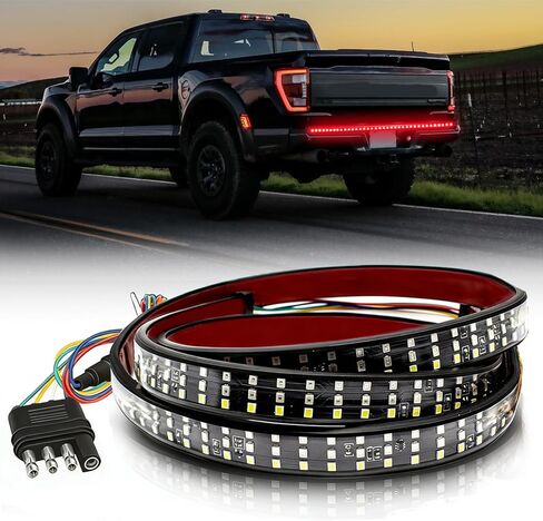 60 Inch Tailgate Light Bar LED Brake Light Strip for Truck, Waterproof Turn Signal Truck Bed Lights for Car Pickup Ford Dodge RAM GMC Chevy Silverado Tundra, Rear Exterior Accessories 12V in Kuwait