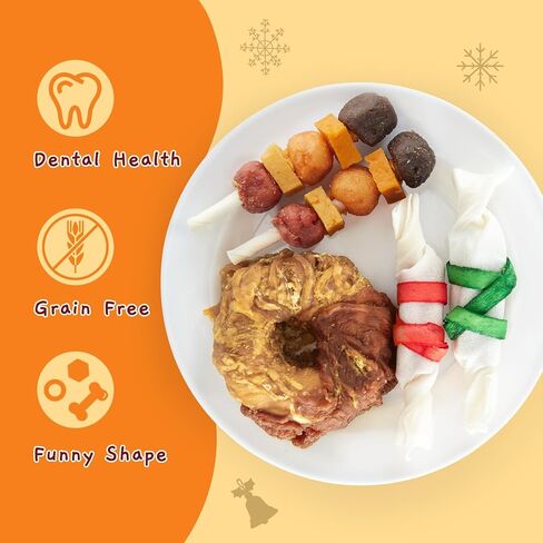 Jungle Calling Christmas Dog Treats, Holiday Chews Variety Pack 20+ Count, Holiday Stocking Xmas Treats for Dogs in Kuwait